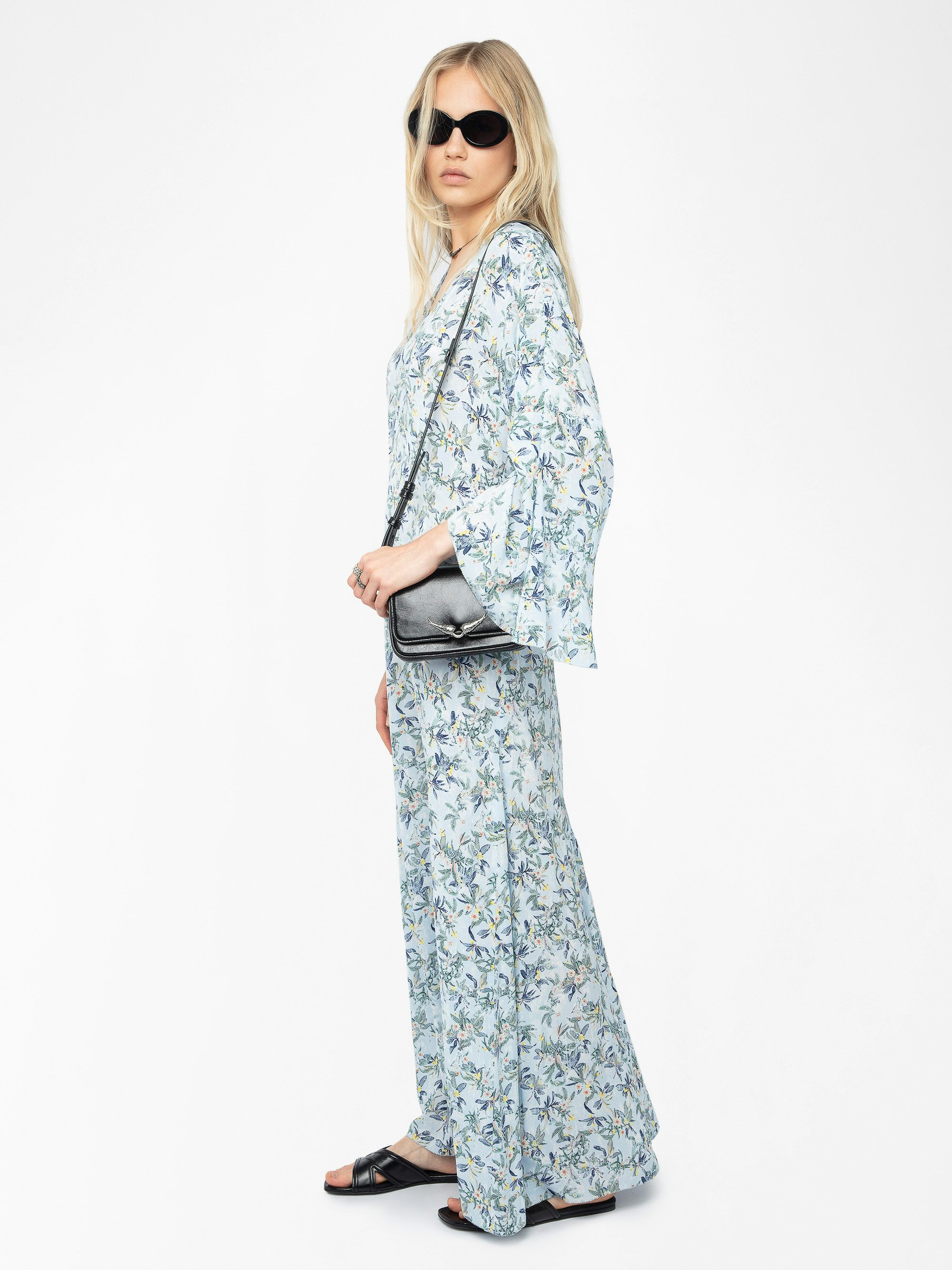 Rasato Dress  - Long printed viscose dress, long sleeves.
